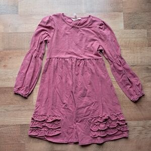 Matilda Jane Wild Rose Punk Lap Dress Ruffle Dress Girls Size 8